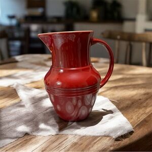 Well Equipped Kitchen Cranberry Ceramic Pitcher